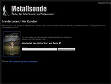 Tablet Screenshot of insider.metallsonde.com